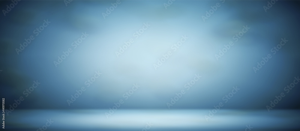 blur abstract soft  blue  studio and wall background - obrazy, fototapety, plakaty 