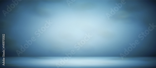 Slika na platnu blur abstract soft  blue  studio and wall background