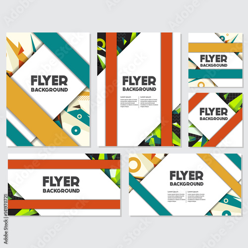 Low Poly Flyer style background Design Template