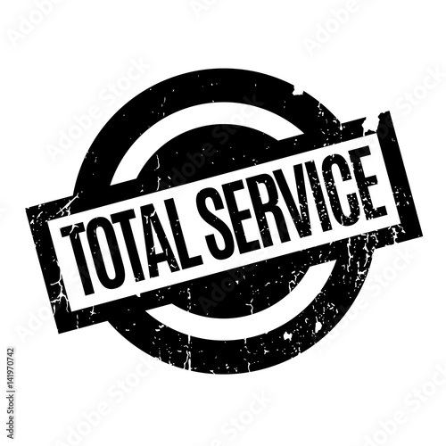 Total Service rubber stamp. Grunge design with dust scratches. Effects can be easily removed for a clean, crisp look. Color is easily changed.