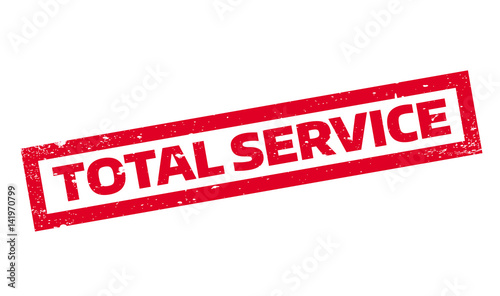 Total Service rubber stamp. Grunge design with dust scratches. Effects can be easily removed for a clean, crisp look. Color is easily changed.