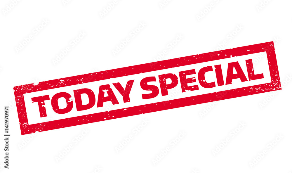 Fototapeta premium Today Special rubber stamp. Grunge design with dust scratches. Effects can be easily removed for a clean, crisp look. Color is easily changed.