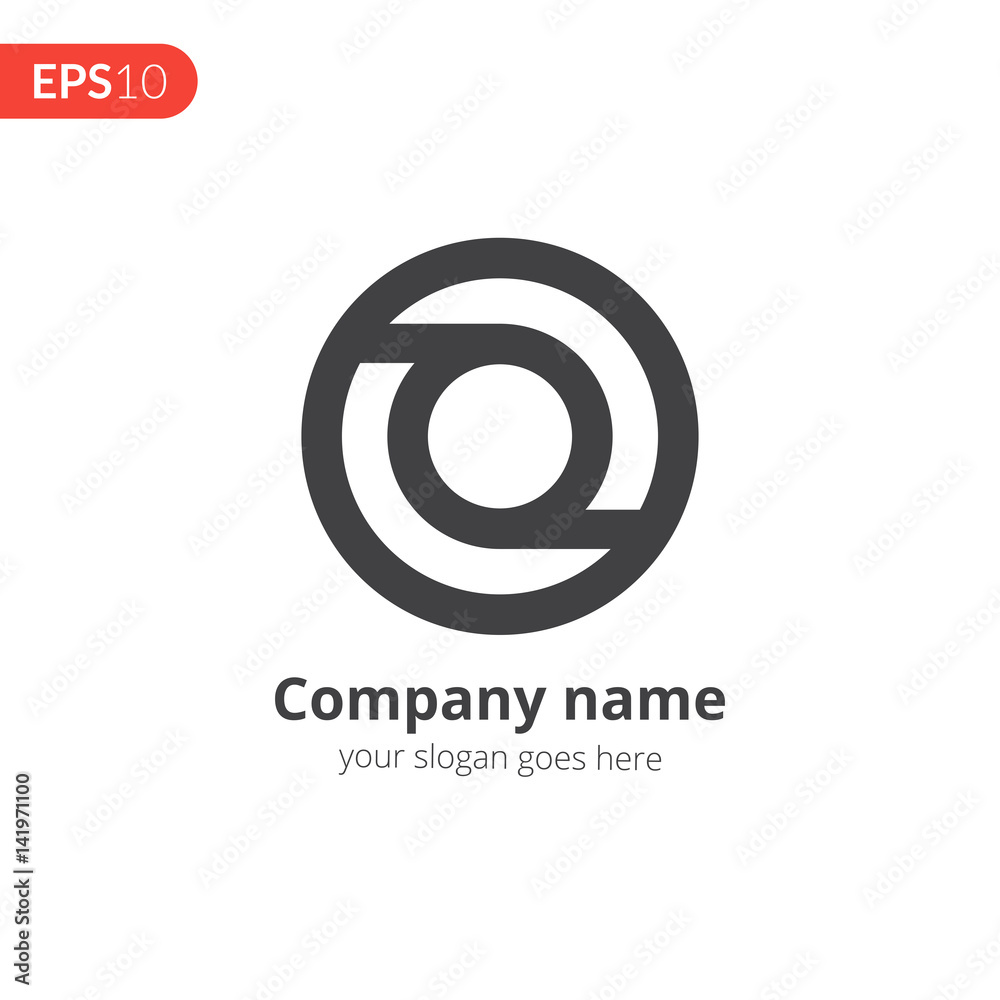 Circle logo vector design. Business logo. Monochrome sphere symbol element. Grey color icon on isolated white background. Circle logo vector design. Business logo. Monochrome sphere symbol element. Grey color icon on isolated white background.