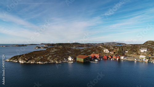 Panorama of Askoy island coastline in Norway photo