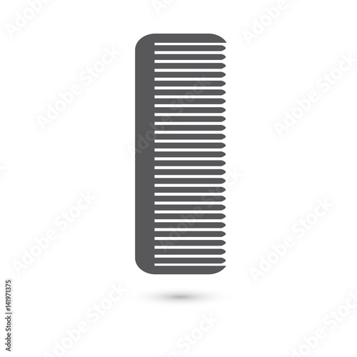 Icon gray hairbrush on a white background
