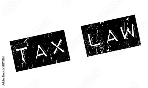 Tax Law rubber stamp. Grunge design with dust scratches. Effects can be easily removed for a clean, crisp look. Color is easily changed.
