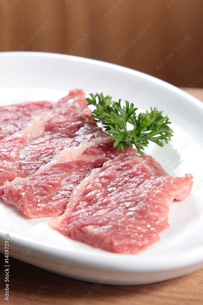 raw beef