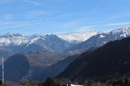 paysage de montagne en hiver