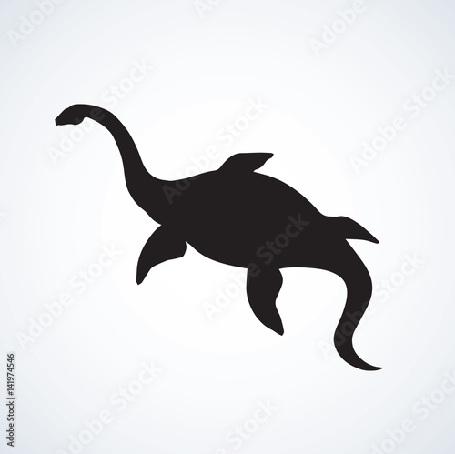 Plesiosaur dinosaur. Vector drawing