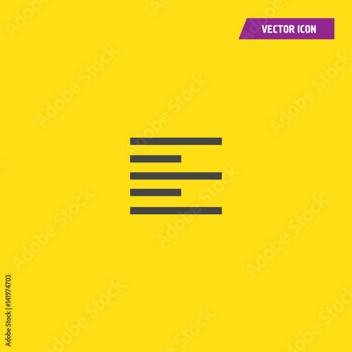 Text align Icon Vector illustration