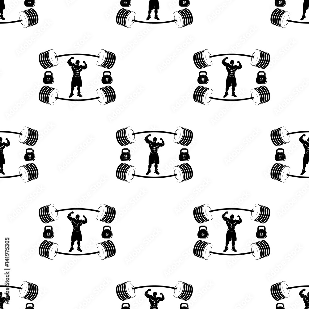 seamless pattern with fitness icons seamless pattern with fitness icons