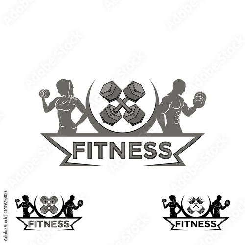 fitness emblems, logo design