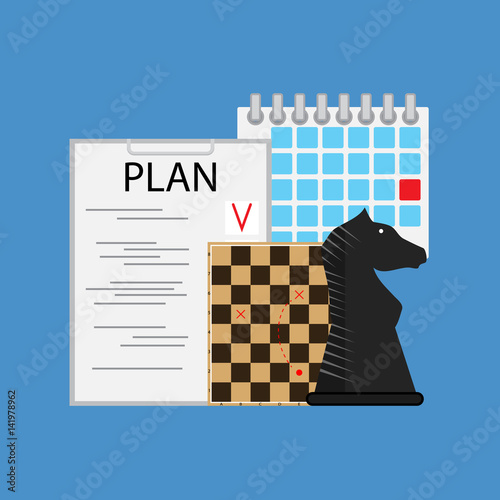Plan tactic and strategy business
