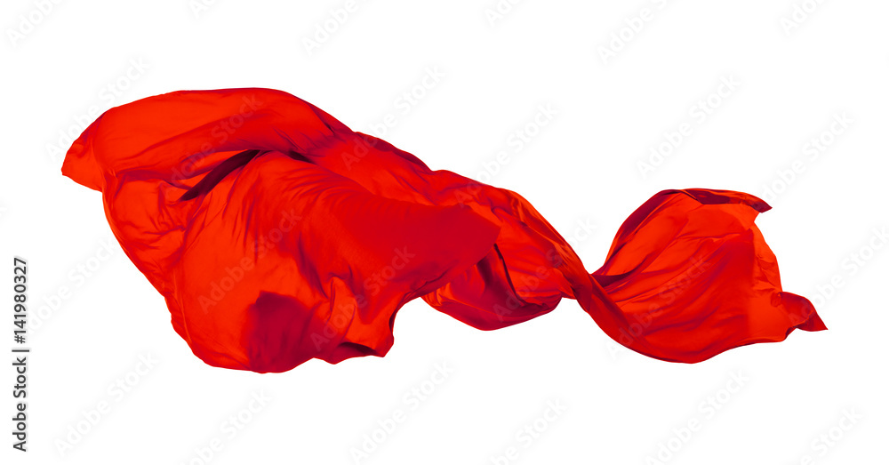 Smooth elegant red cloth on white background Smooth elegant red cloth on white background