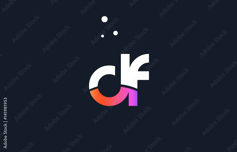 df d f pink purple white blue alphabet letter logo icon template df d f pink purple white blue alphabet letter logo icon template