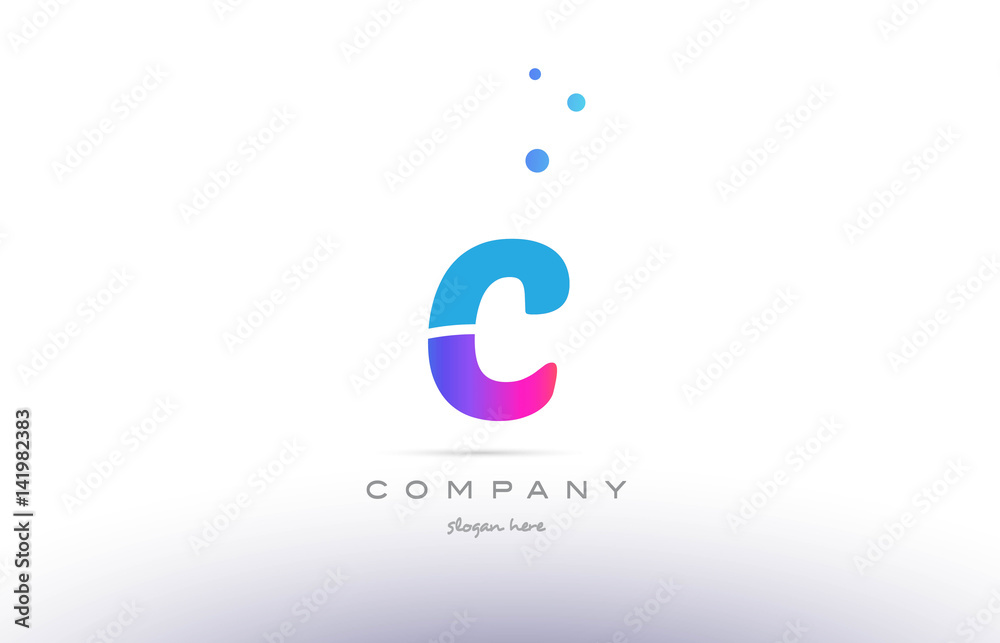 c pink blue white modern alphabet letter logo icon template c pink blue white modern alphabet letter logo icon template