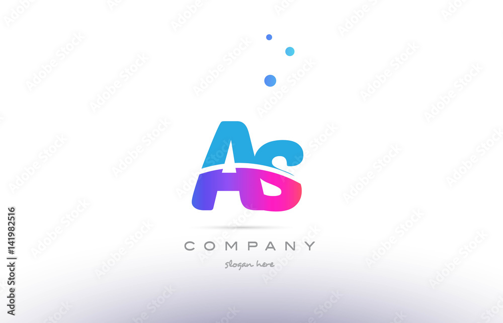 as a s pink blue white modern alphabet letter logo icon template as a s pink blue white modern alphabet letter logo icon template