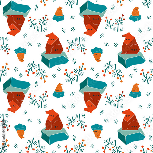 Modern animalistic textile pattern