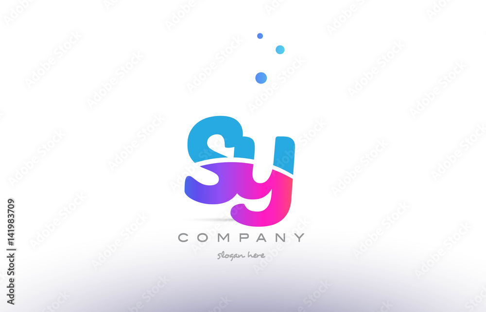 sy s y pink blue white modern alphabet letter logo icon template sy s y pink blue white modern alphabet letter logo icon template