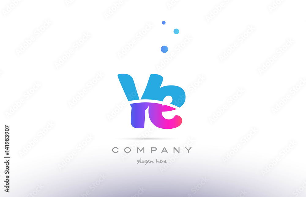 ye y e pink blue white modern alphabet letter logo icon template ye y e pink blue white modern alphabet letter logo icon template
