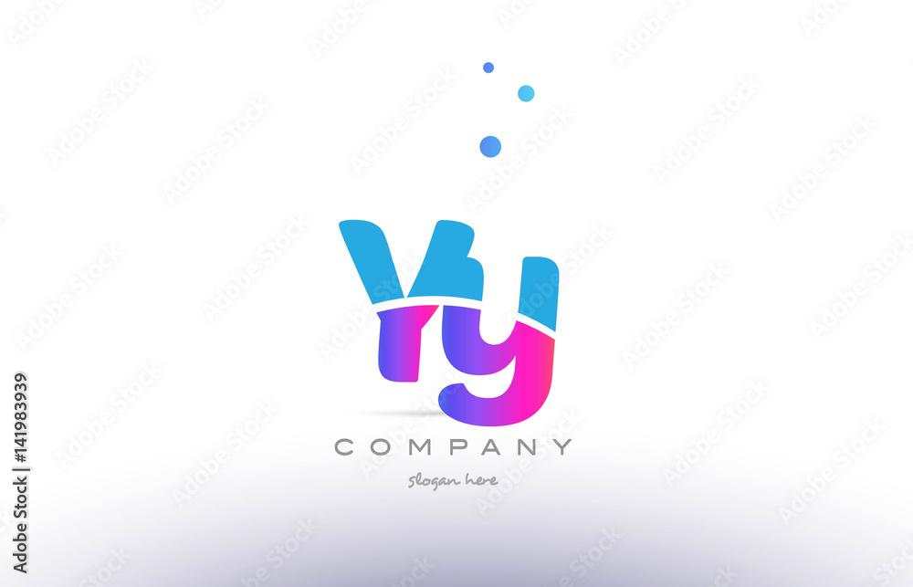 yy y pink blue white modern alphabet letter logo icon template yy y pink blue white modern alphabet letter logo icon template