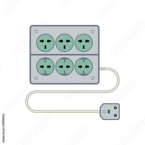 extension cord / lead icon. flat vector illustration