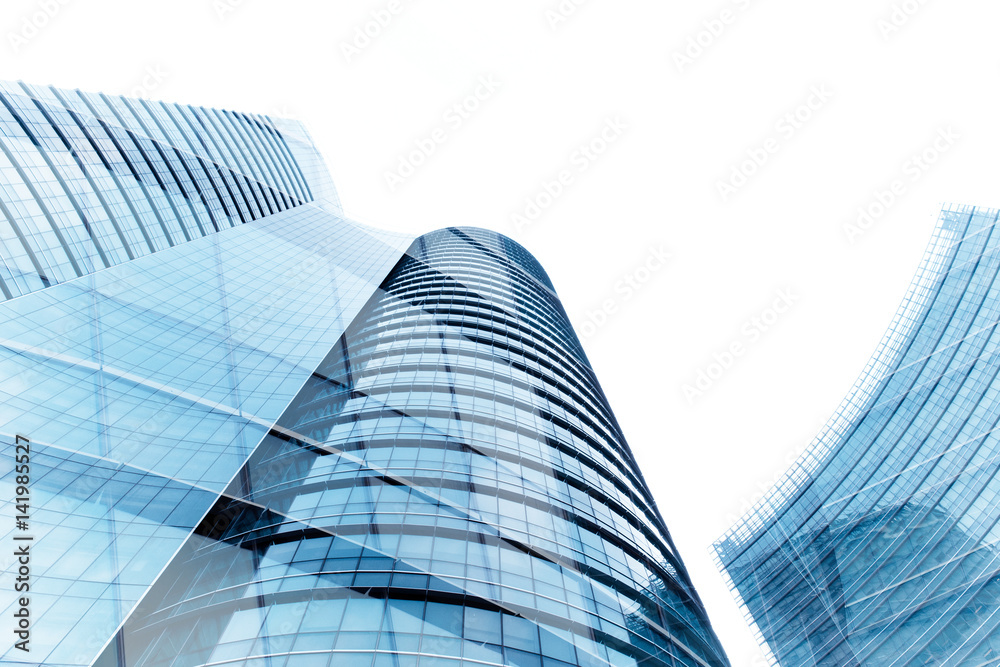 Abstract composite of office buildings, Multiple exposure image of office buildings background