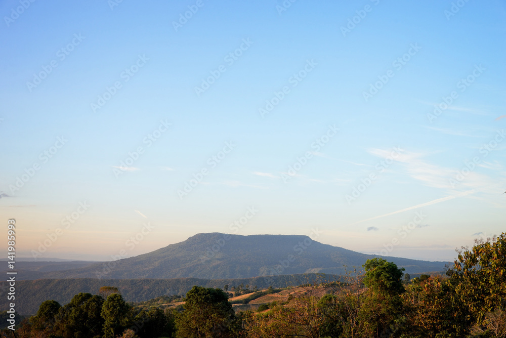 Blue sky, mountains backgrounds