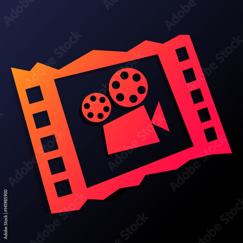 cinema red icon