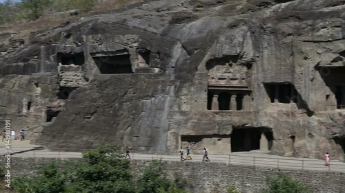 View on the landscape in front of Aurangabad caves.