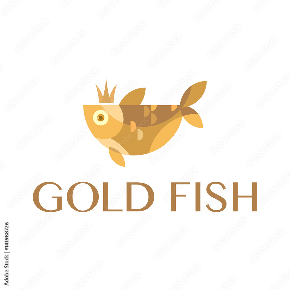 Obraz premium Vector goldfish, aquarium, fish, icon, logo, design, symbol, pet store