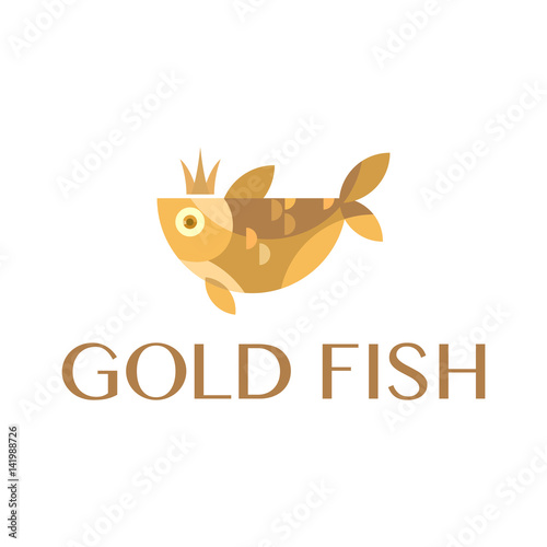 Vector goldfish, aquarium, fish, icon, logo, design, symbol, pet store
