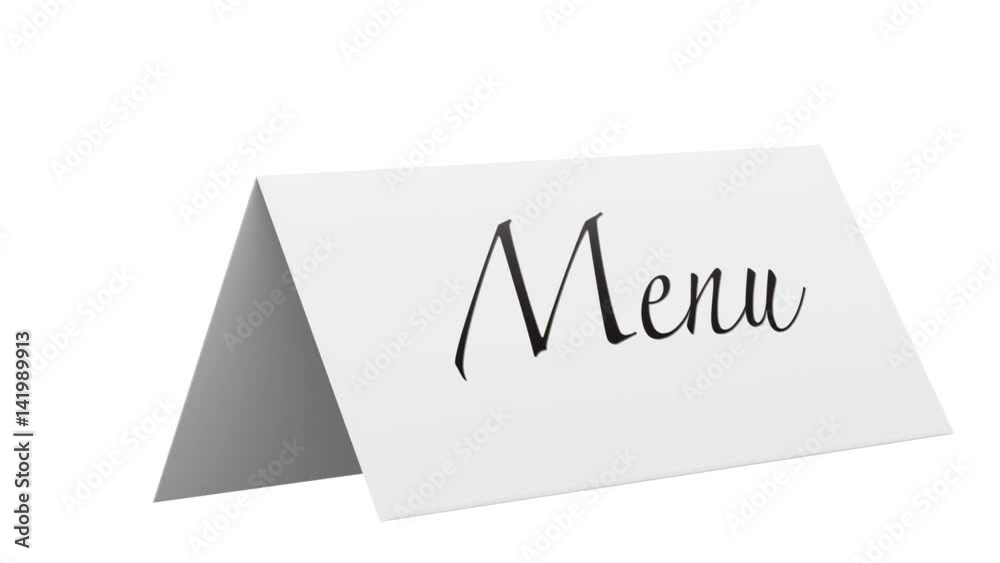 menu et chef