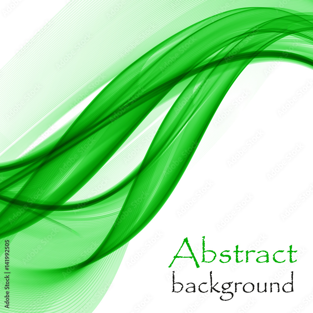 Abstract background with green waves Abstract background with green waves