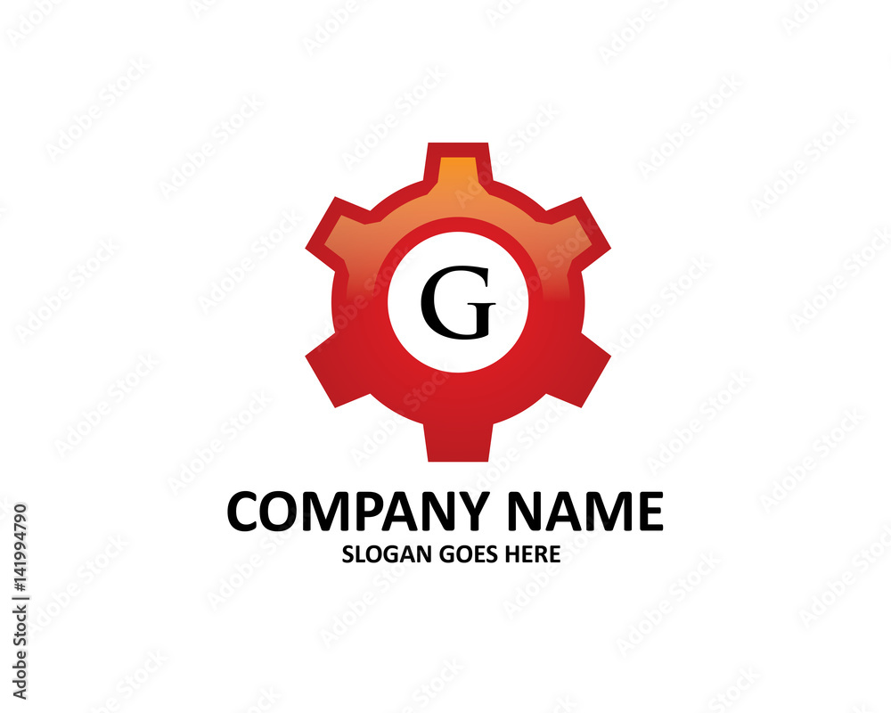 Obraz premium G Letter Gear Logo