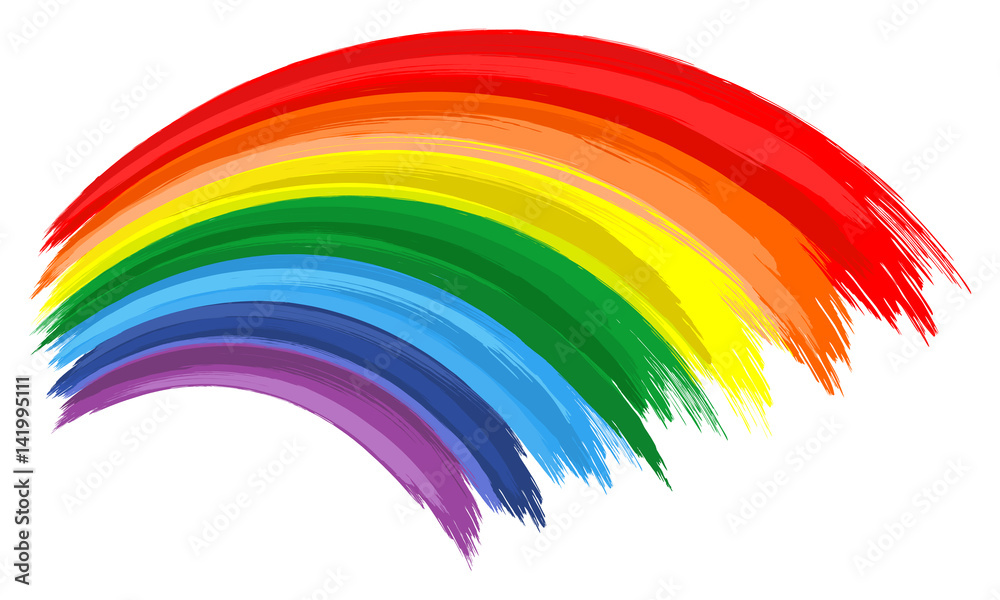 Vettoriale Stock Art rainbow color brush stroke. Painting vector background  | Adobe Stock