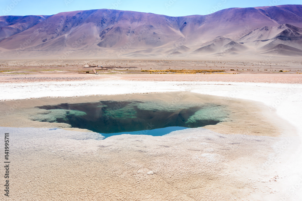 Naklejka premium Ojos de Mar. Tolar Grande. Salta. Argentina. 