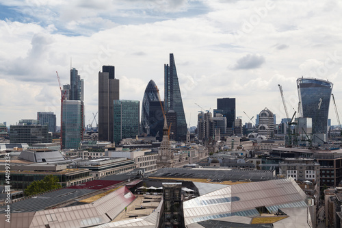 Fototapeta Naklejka Na Ścianę i Meble -  The City of London is one of the oldest financial centres and today remains at the heart of London's financial services industry.