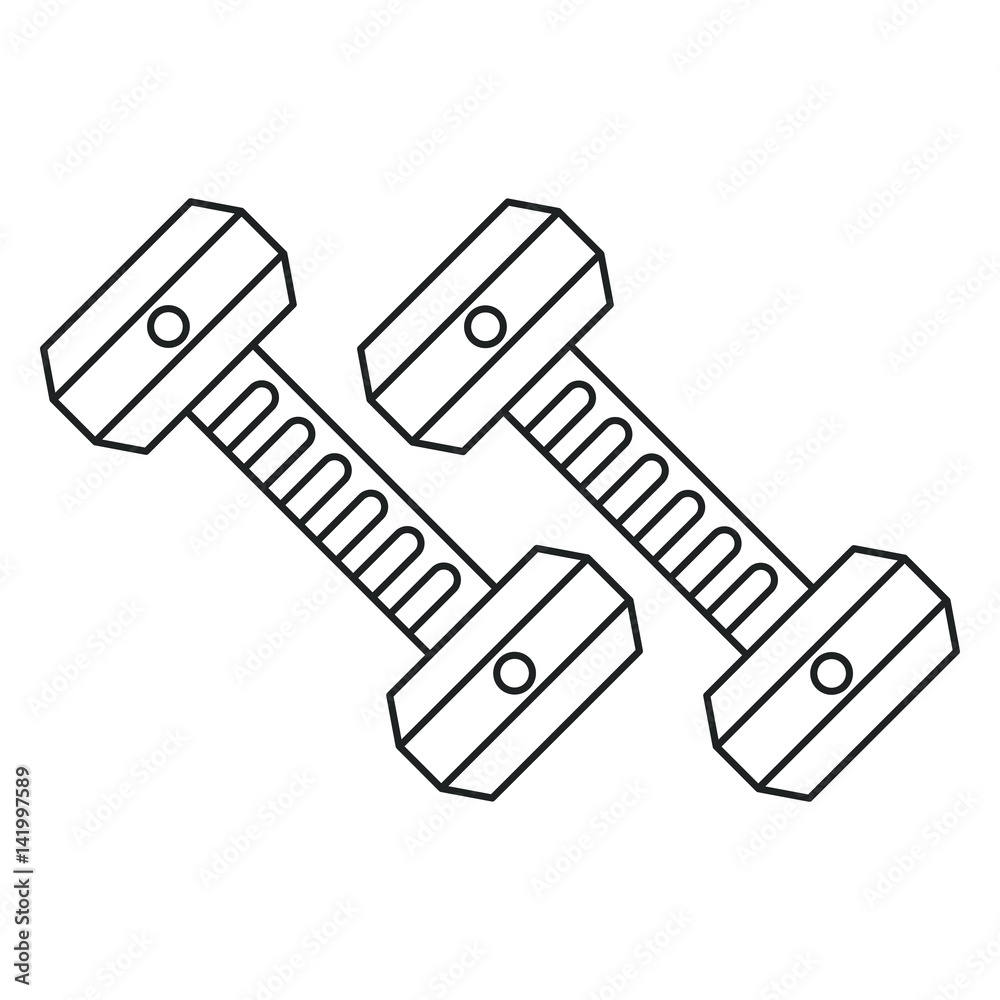 dumbbell weight gym equipment outline vector illustration eps 10 dumbbell weight gym equipment outline vector illustration eps 10