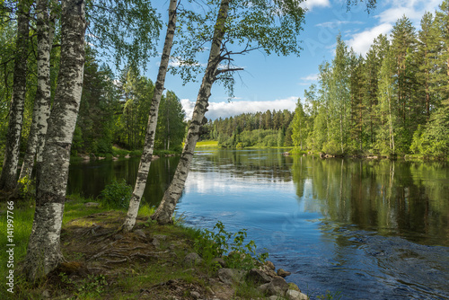 Fototapeta Naklejka Na Ścianę i Meble -  Beautiful lake in Finland