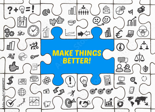 Wallpaper Mural Make things better! / Puzzle mit Symbole Torontodigital.ca