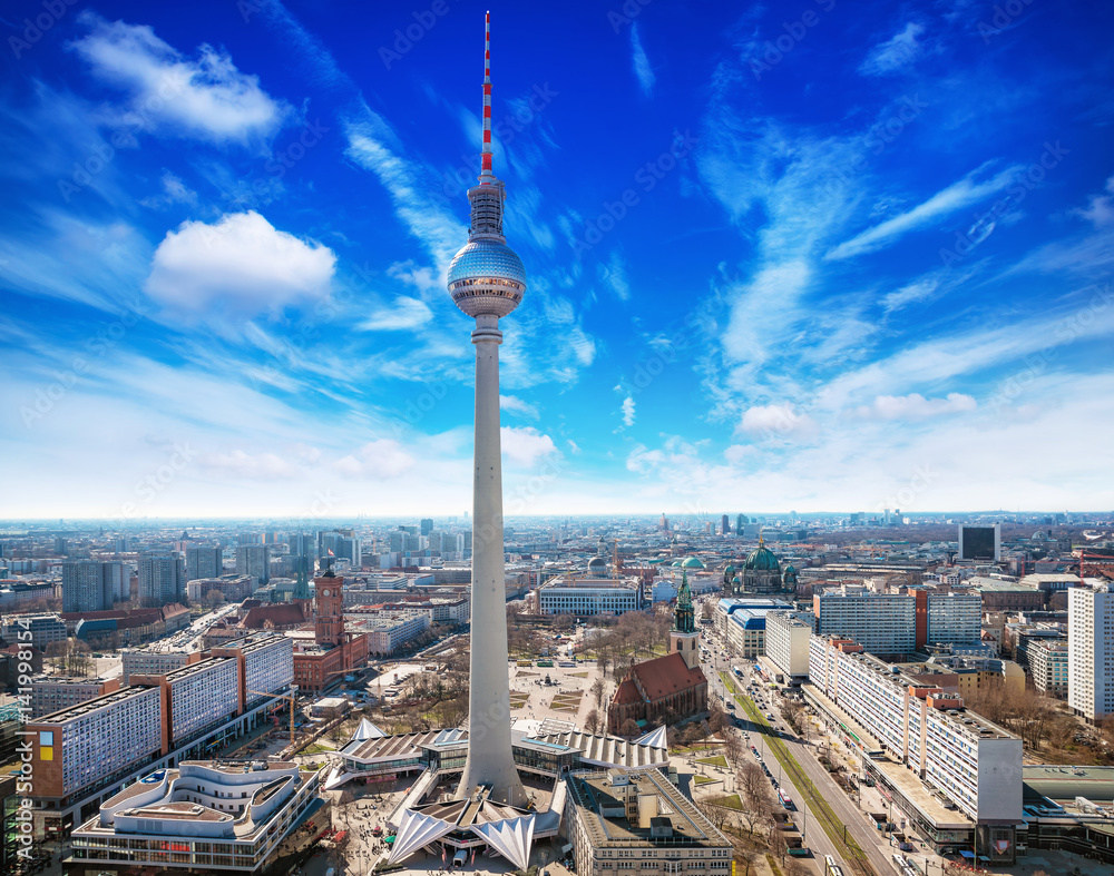 Obraz premium panoramiczny widok na berlin