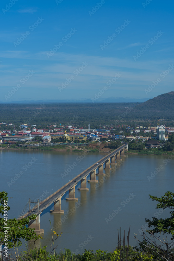 Mekong river at Pakse city,south of Laos