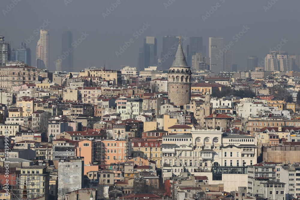 Galata Tower in Istanbul City