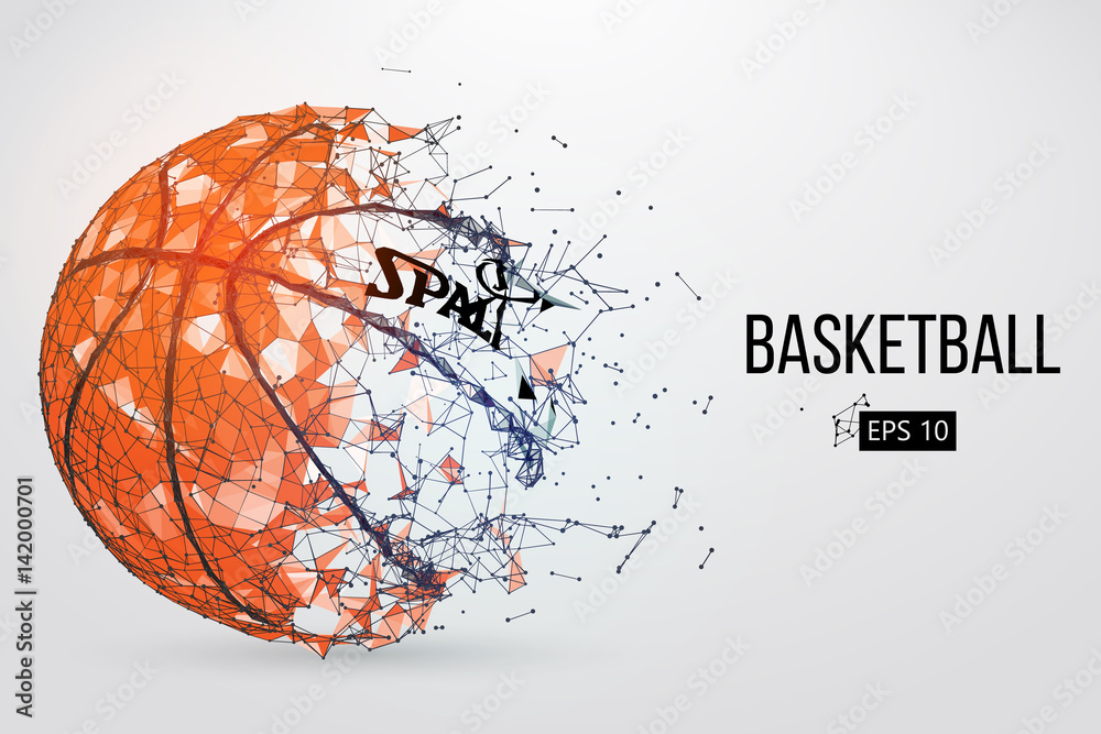 Naklejka premium Silhouette of a basketball ball. Vector illustration