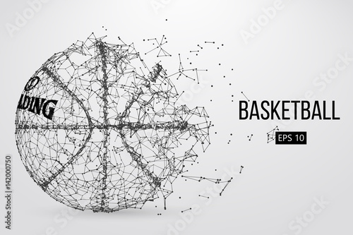 Silhouette of a basketball ball. Vector illustration