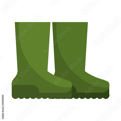 boots rubber gardening image vector illustration eps 10