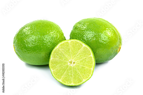 Green halved lemon