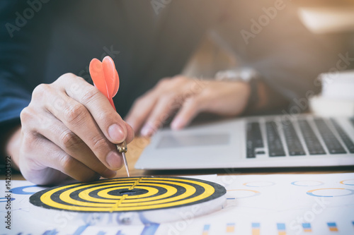 фотографія Business strategy success target goals.
