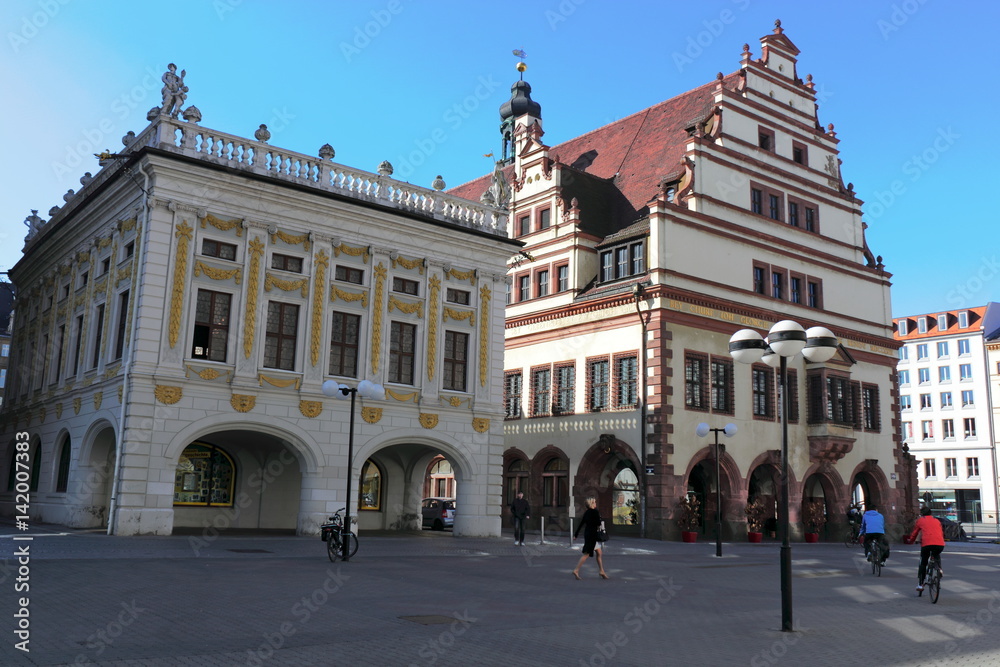 Leipzig, Alte Börse und Rathaus